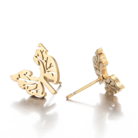 Pendientes De Botón De Acero Inoxidable Creativos Geométricos Nota Musical Estrella Luna Corazón Brújula Joyas Para Mujeres