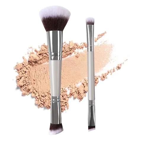 Tweezijdige Make-up Borstel Synthetische Vezel Foundation Oogschaduw Eyeliner Tool Draagbaar Zachte Borstelharen