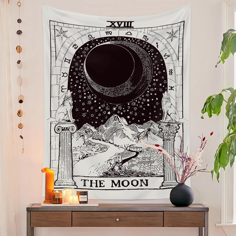 Mountain Landscape Wall Tapestry Polyester Sunset Snow Mountain Print Artistic Bohemian Bedroom Decor Backdrop Hanging
