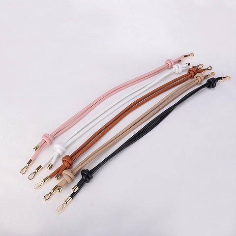 Adjustable PU Leather Shoulder Bag Strap Knot Design Replacement Crossbody Belt Gold Metal Buckle DIY Accessories Women