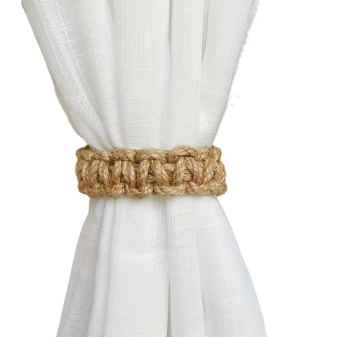 Handmade Woven Cotton Hemp Rope Curtain Tiebacks Bohemian Nordic Style Window Holdbacks Home Decor Back Ties