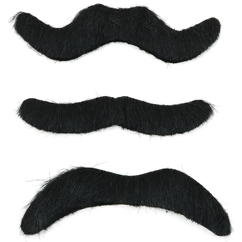 Künstliche Schnurrbart Realistisch Schwarz Kunstfaser Selbstklebend Kostüm Requisite Für Halloween Weihnachten Party Cosplay