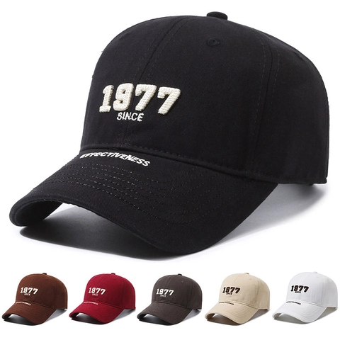 Cappello Da Baseball In Cotone Ricamo 1977 Since Retro Casual Regolabile Cappello Sole All'aperto Per Uomini Donne