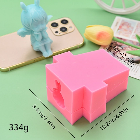 Engel Baby Mädchen Mit Hasenohren Flügeln 3D Silikonform Für DIY Handgemachte Seife Kerze Fondant Kuchen Dekoration