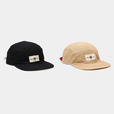 Retro Panelled Camper Hat Washed Cotton Flat Brim Adjustable Strap Hip Hop Streetwear For Men Women