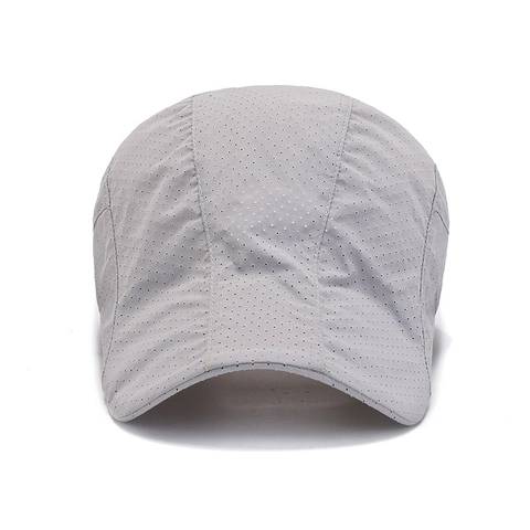 Gorra Plana De Malla Transpirable Poliéster Protección Solar Verano Vintage Gorro Ivy Mujeres Ajustable Color Sólido Ligero