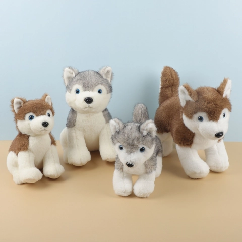 Simulation Husky Hund Plüschtier Weich Ausgestopftes Tier Welpe Puppe Blaue Augen Dekoration Geburtstagsgeschenk Für Kinder
