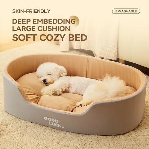 Washable Pet Bed High Rebound Breathable All Season Dog Nest Cat House Indoor Soft Cotton Filled Cushion