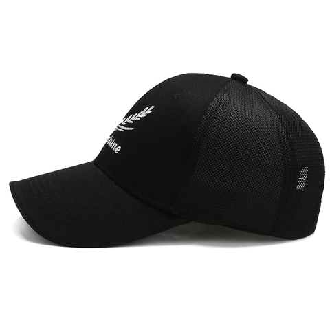 Cotton Mesh Trucker Hat Baseball Cap Embroidered Sunshine Wheat Breathable Sun Protection Adjustable Unisex Casual Outdoor