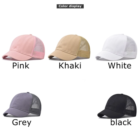 Cappello Da Baseball A Tesa Corta In Rete Traspirante Cotone Camionista Protezione Solare Sport Regolabile