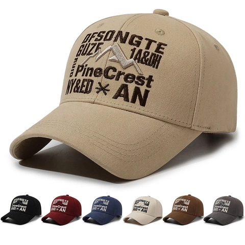 Gorra De Béisbol De Algodón Lavado Vintage Para Hombre Mujer Con Bordado De Montaña Gorra De Sol Ajustable Al Aire Libre