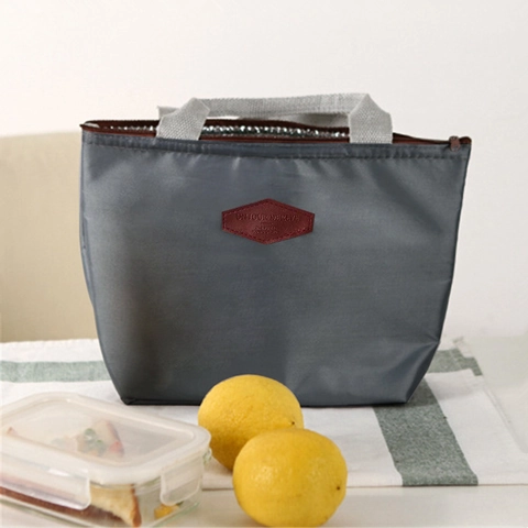 Isolierte Lunchbox Tasche Oxford Tuch Wasserdicht Tragbare Bento Beutel Für Picknick Schule Büro Handtasche Kühltasche