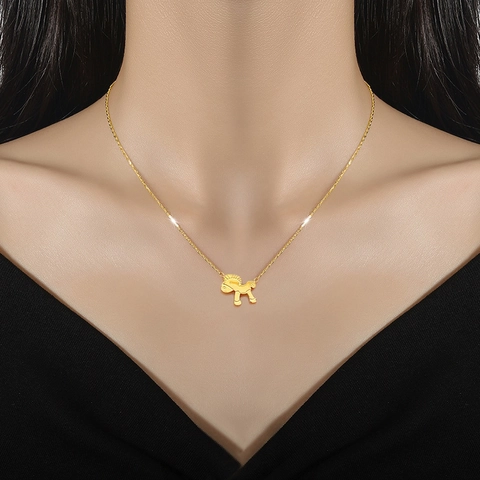 Pony Horse Pendant Necklace Titanium Steel Gold Plated Minimalist Fashion Ins Style Clavicle Chain For Women Men Jewelry
