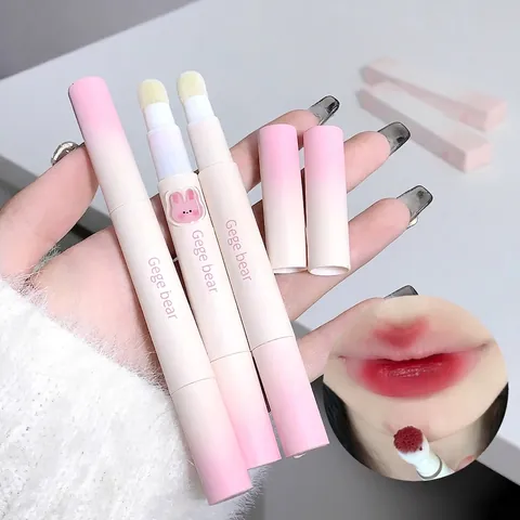 Matte Lip Powder Cream Lip Mud With Sponge Head Long Lasting Smudge Proof Velvet Finish Soft Focus Lip Makeup
