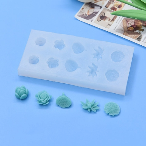 Molde De Silicona De Flor De Loto Hoja Para Fondant Repostería DIY Resina Artesanía Chocolate Azúcar Jabón