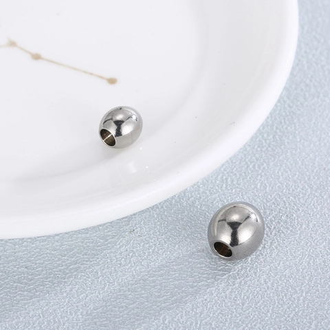 Cuentas Espaciadoras Ovaladas De Acero Inoxidable Pulidas Lisas Cuentas Sueltas Para Bricolaje Pulsera Collar Joyería Simple Minimalista
