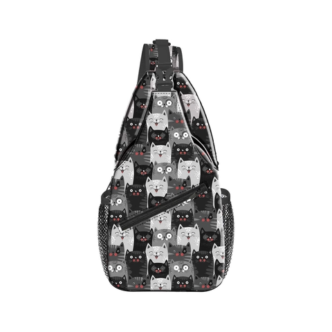 Polyester Schulter Brusttasche Mit Mehreren Taschen Verstellbarem Riemen Und Grafikdruck Für Lässige Reisen Für Frauen