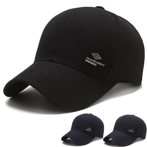 Men Baseball Cap Adjustable Polyester Twill Outdoor Sun Protection Sports Leisure Hat Curved Brim Retro Business Casual
