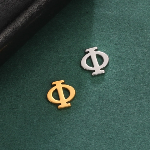 Pendentifs En Acier Inoxydable Lettres Grecques Pi Phi Psi Symboles DIY Charms Fabrication Bijoux Signe Dollar Yes Mot Point Interrogation