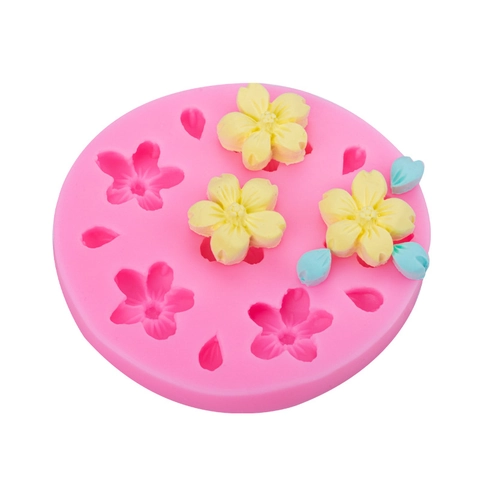Kirschblüten Sakura Silikonform Fondant Kuchendekoration DIY Backwerkzeuge Schokoladen Gelee Form Ton Handwerk