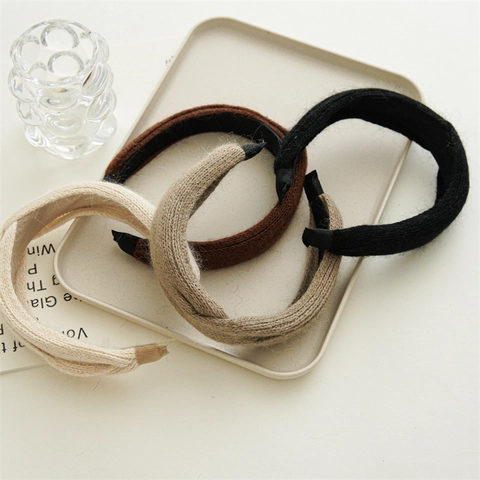 Knitted Twisted Headband Wide Woolen Yarn Hairband Autumn Winter Fashion Hair Accessories For Women