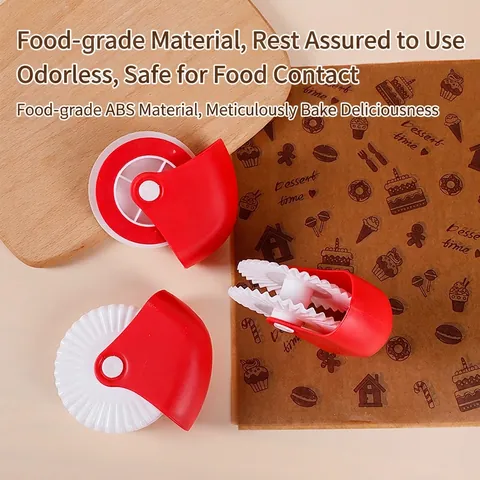 Pastry Roller Cutter Dough Cutting Wheel Plastic Manual Lace Edge Wave Pattern For Baking Pizza Pie Crust Pasta