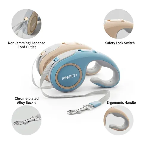 Automatic Retractable Dog Leash ABS Nylon Tape One-Click Locking Ergonomic Handle For Walking Dogs Outdoor