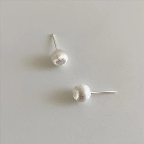 Orecchini A Lobo In Argento Sterling 925 Per Donna Perla Rotonda Spazzolata Minimalista Geometrico Stile Coreano Gioielli Per Orecchie
