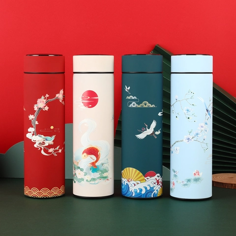 Smart Vacuum Flask 304 Stainless Steel Water Bottle With LED Temperature Display Touch Screen Leak Proof Travel Mug