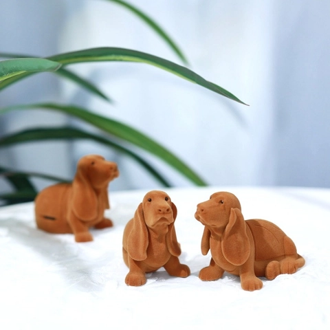 Simpatico Portagioie Fioccato a Forma di Cane Marrone Cartone Animato Cucciolo Custodia per Anelli Collana per Proposta di Matrimonio Confezione Regalo