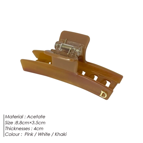 Pinza Para El Cabello De Acetato Elegante Textura De Mármol Decoración De Letras Vintage Sujeción Fuerte Minimalista