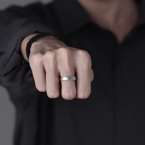 Gegraveerde Citaat Ring Koperlegering Verzilverd Verstelbaar Open Band Inspirerende Sieraden Voor Heren Dames
