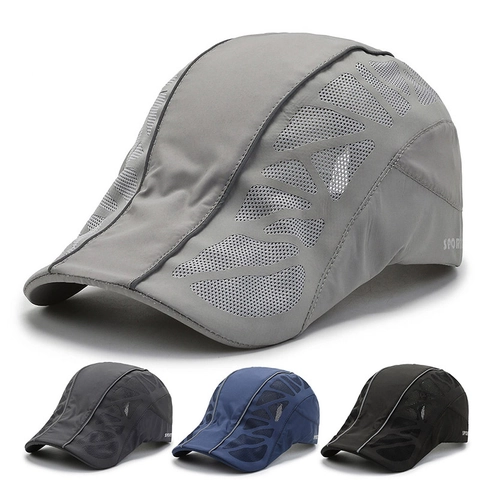 Berretto Da Uomo Asciugatura Rapida Traspirante Mesh Coppola Protezione Solare Sport Catarifrangente Regolabile