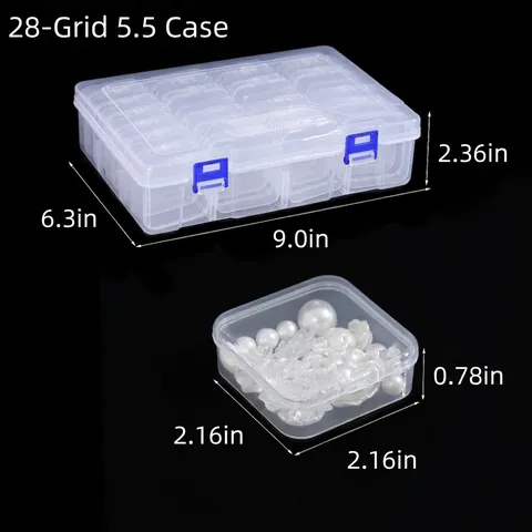 Transparent Plastic Storage Box Clear Multi Compartment Organizer For Jewelry Beads Nail Art DIY Craft Portable Case
