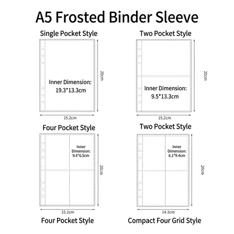 Card Binder Refill Pages Transparent PP Pocket Sleeves For Photocard Collection Waterproof Holographic Matte Punched