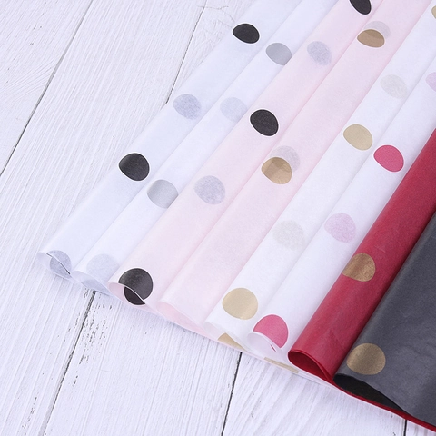 Polka Dot Tissue Paper Colorful Sydney Wrapping Paper For Flower Bouquet Gift Packaging DIY Crafts Bronzing Decor