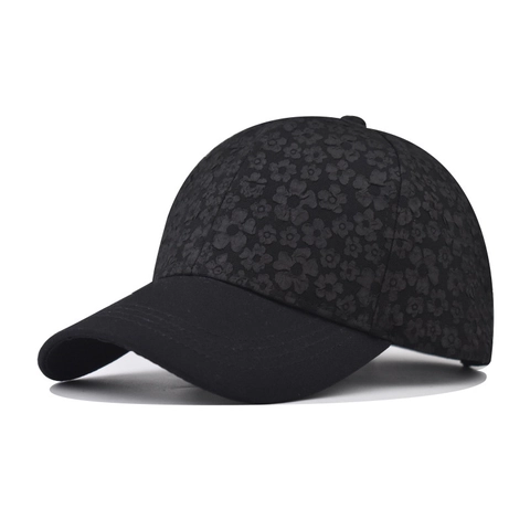 Modische Spitzen Blumen Baseballkappe Damen Trendige Geprägte Blumen Schirmmütze Verstellbar Outdoor Sonnenschutz Atmungsaktiv