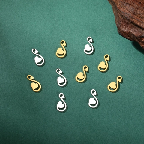 Stainless Steel Charms Pendants DIY Jewelry Making Supplies Lotus Leaf Heart Cherry Jellyfish Shapes For Necklaces Bracelets