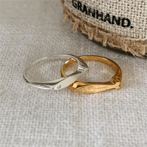 925 Sterling Silver Little Fish Ring Brushed Metal Minimalist Tiny Zircon Eye Fashion Jewelry Accessory For Women