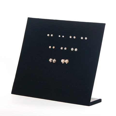 Jewelry Display Stand Velvet Necklace Earring Holder Ring Storage Box Professional Countertop Organizer Portable Desktop Rack
