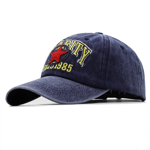 Cappello Da Baseball In Cotone Lavato Vintage Con Ricamo Stella Rossa Berretto Da Sole Regolabile Per Uomo Donna