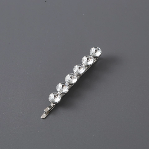 Alloy Hair Clip With Rhinestone Enamel Heart Round Shape Colorful Metal Side Barrette For Women Girls