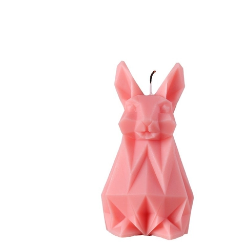 Molde De Silicona Conejo Origami Geométrico Low Poly DIY Pascua Vela Jabón Yeso Resina Repostería Herramienta