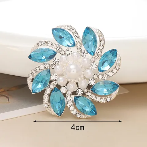 Flower Diy Jewelry Charms Alloy Sparkling Rhinestone Faux Artificial Pearl Decorative Accessories For Phone Case And Shoes