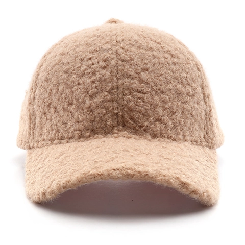 Plush Teddy Fleece Baseball Cap Warm Sherpa Winter Hat Adjustable Solid Color Outdoor Sunshade For Men Women
