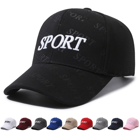 Gorra De Béisbol Bordado De Letras Sport Patrón Relieve Ajustable Protección Solar Gorra De Exterior Unisex