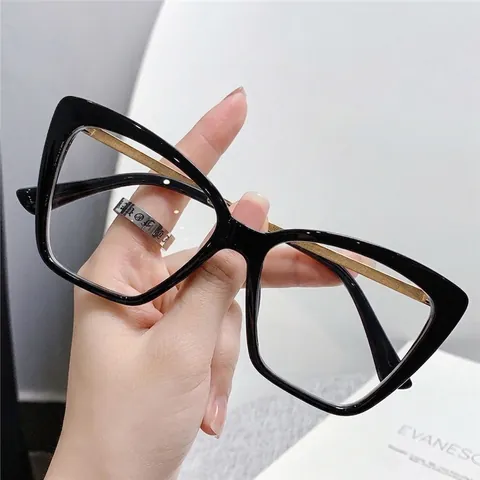 Cat Eye Brilstel Anti Blauw Licht Computerbril Mode Vlinder Frame Metalen Poten Retro