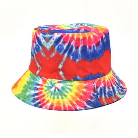 Chapeau Bob Tie Dye Pour Femmes Et Hommes Coton Polyester Protection Solaire Extérieur Voyage Streetwear Pliable Soleil
