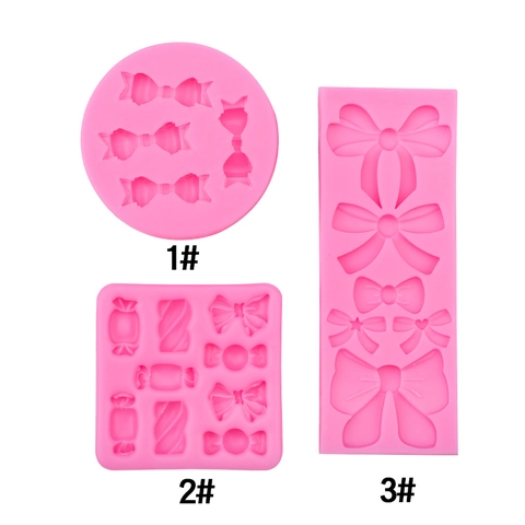 Bowknot Candy Marshmallow Silicone Molds Fondant Cake Decoration DIY Resin Crafting Baking Tools Multiple Styles