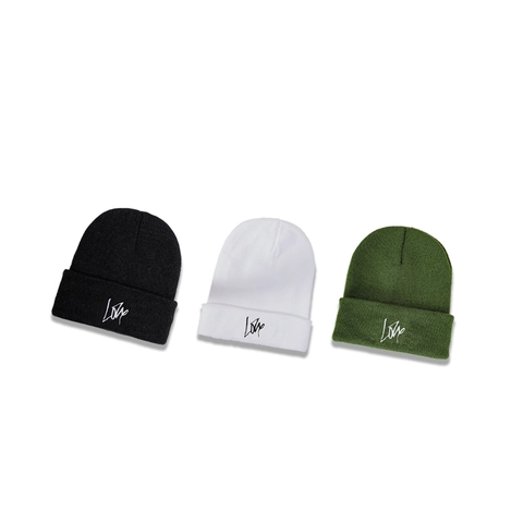 Bonnet En Tricot Broderie Love Acrylique Bonnet D'Hiver Chaud Streetwear Hip Hop Skullies Unisexe Mode À Revers